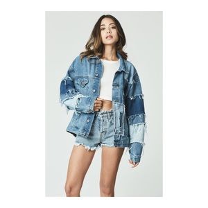 CARMAR Denim Thames Audrey Spliced Denim Jacket
